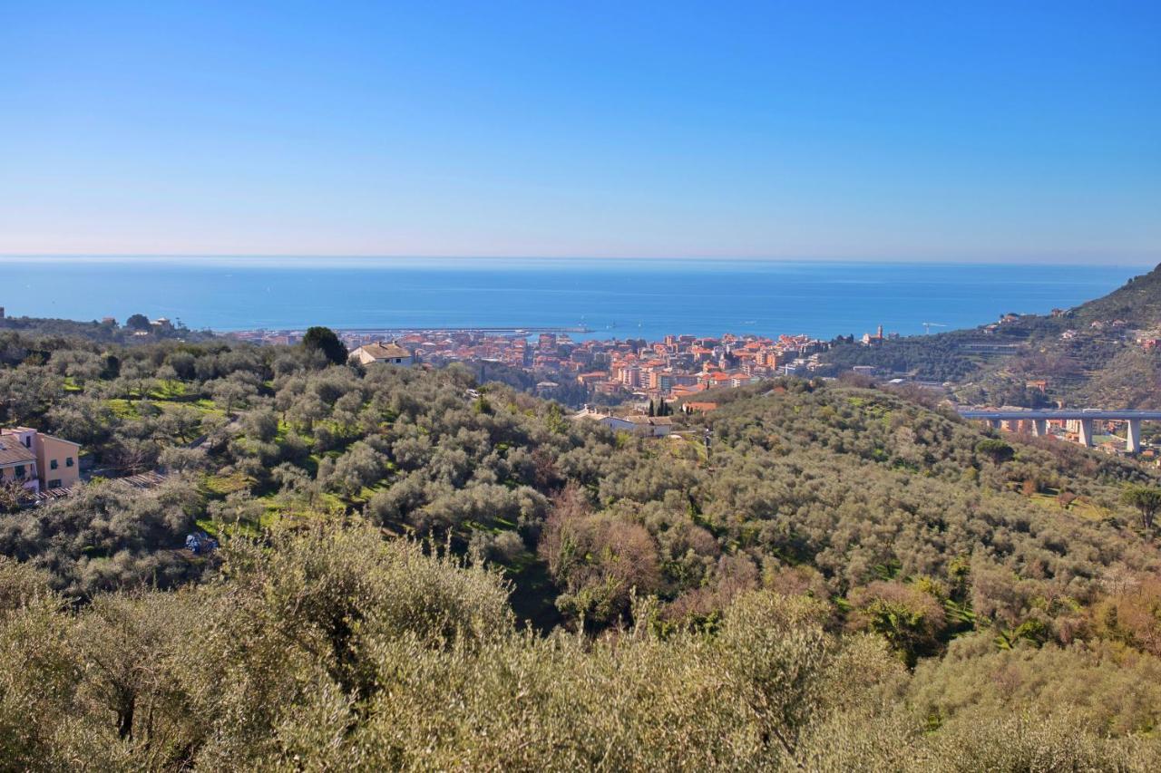 Вилла La Vivagna - Casa Vista Mare Tra Gli Ulivi Leivi Экстерьер фото