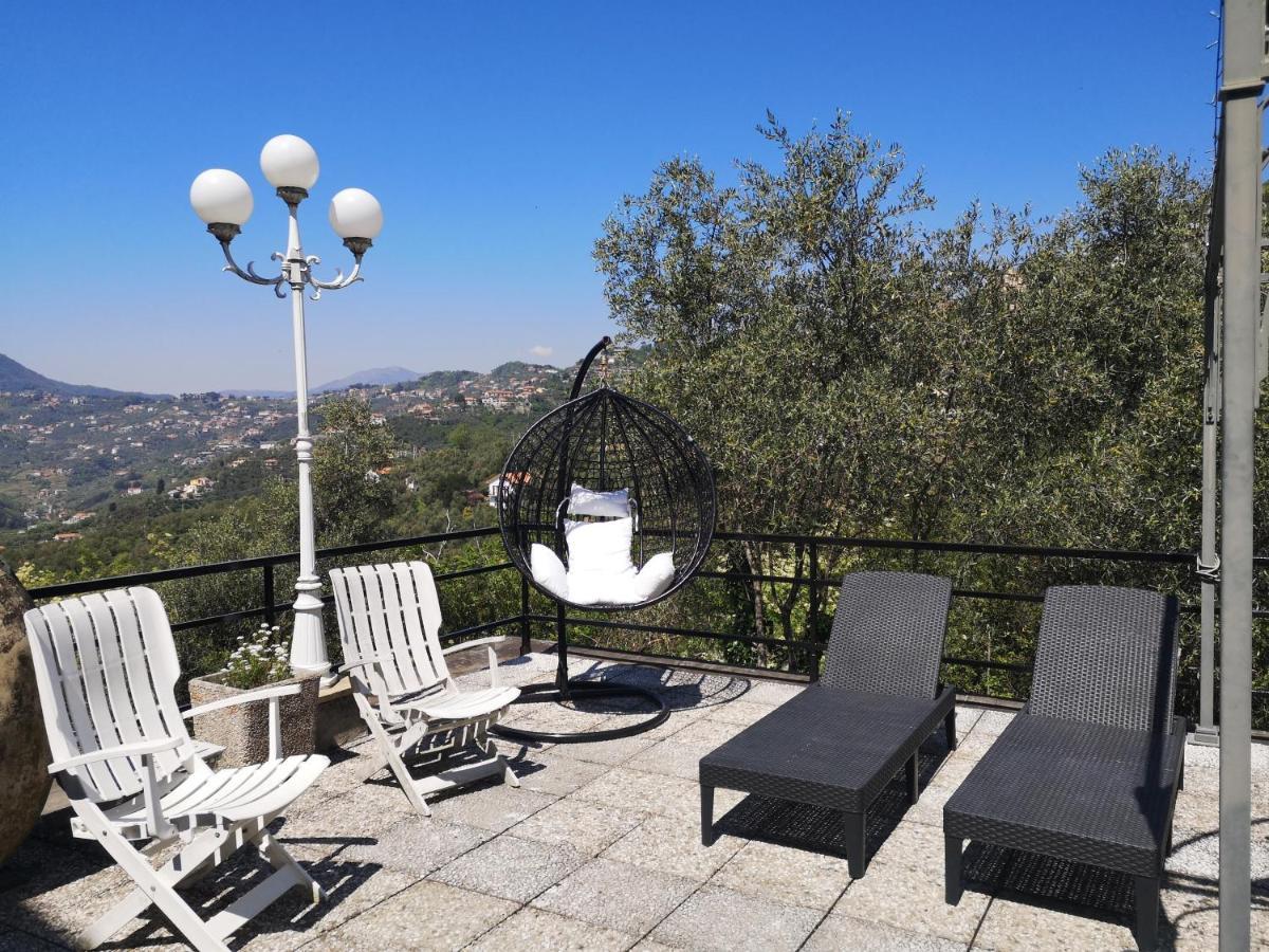 Вилла La Vivagna - Casa Vista Mare Tra Gli Ulivi Leivi Экстерьер фото