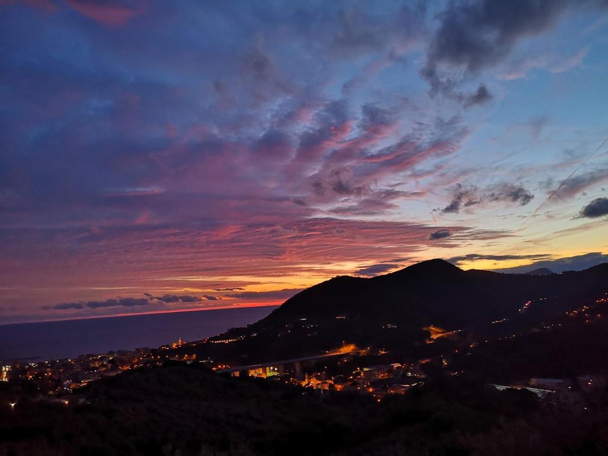 Вилла La Vivagna - Casa Vista Mare Tra Gli Ulivi Leivi Экстерьер фото