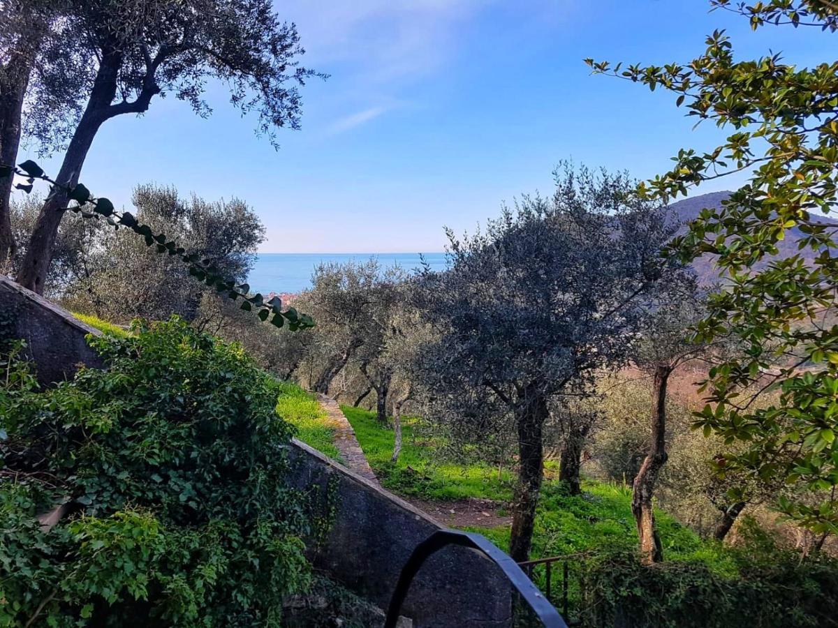 Вилла La Vivagna - Casa Vista Mare Tra Gli Ulivi Leivi Экстерьер фото