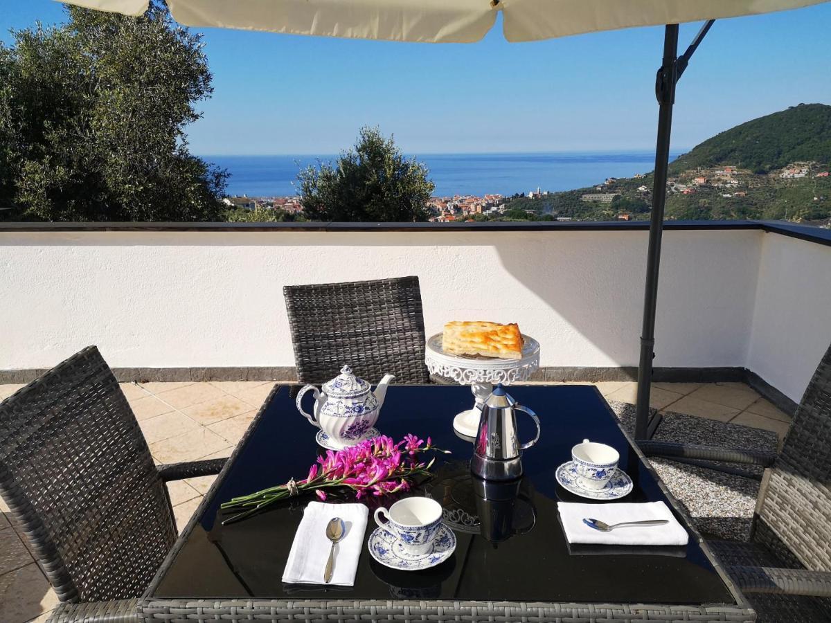 Вилла La Vivagna - Casa Vista Mare Tra Gli Ulivi Leivi Экстерьер фото